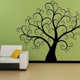 Large Decal Swirly Tree Wall Decals For Kids Rooms Sticker Home Decor Stick On Art Bydecalisland-Family Designs Sd 008 - thumbnail 2