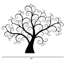 Large Decal Swirly Tree Wall Decals For Kids Rooms Sticker Home Decor Stick On Art Bydecalisland-Family Designs Sd 008 - thumbnail 3
