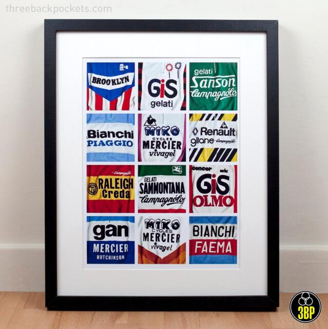 Iconic Vintage Cycling Jersey Details Print - image 1
