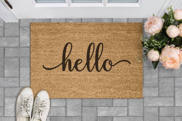 Hello Doormat - Welcome Door Mat Fall Doormat Spring Summer Cute - image 1