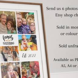 Personalised Family Photo Collage Print Sentimental Home Decor - thumbnail 3