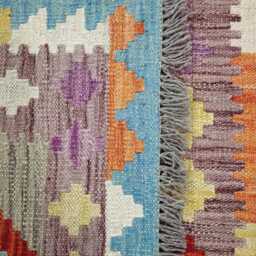 Heritage Tribal Runner, Handmade Artisan Afghan Turkish Scandinavian Navajo Bohemian Flatweave Wool Multicolour Kilim Runner Rug 203x84 cm - thumbnail 3