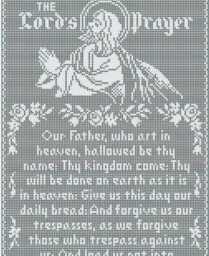 The Lord's Prayer Thread Filet Crochet Wall Hanging Pattern - thumbnail 3