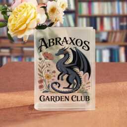 Abraxos Garden Club Book Vase, Throne Of Glass Inspired Dark Fantasy Acrylic Floral Dragon Room Decoration, Bookish Gift - thumbnail 1
