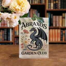 Abraxos Garden Club Book Vase, Throne Of Glass Inspired Dark Fantasy Acrylic Floral Dragon Room Decoration, Bookish Gift - thumbnail 2