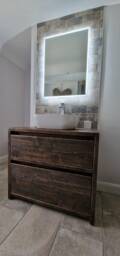 Bedford Reclaimed Wood Rustic Bathroom Vanity Unit
