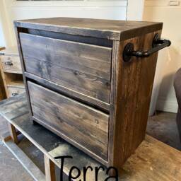 Bedford Reclaimed Wood Rustic Bathroom Vanity Unit - thumbnail 4