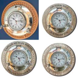 Large Mounted Cast Aluminium Nauticalia Porthole Clock - thumbnail 4