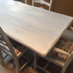 Sold Please Contact For Custom Orders - Dining Table & 6 Chairs, Floral Upholstry, 4 Dining Chairs 2 Carvers - thumbnail 4