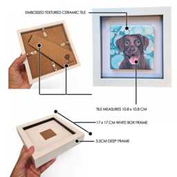 Labrador Dog Ceramic Wall Art Mini Framed Home Decor - thumbnail 2