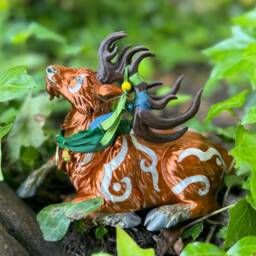 Night Elf Forest Green Druid Stag 3D Printed Figure 16cm - thumbnail 4