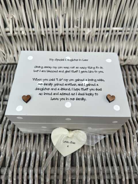 Personalised Box Special Daughter in Law Gift Any Name.. Birthday Present Christmas Trinket Jewellery Box - image 1