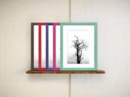 A1/A2/A3/A4/A5 Wood Effect Photo Frames White Mount Antique Black Poster Frame Rainbow Colors Home Decor Wall Art Picture Best Gift - thumbnail 1