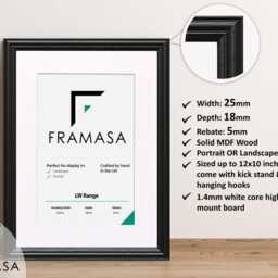 A1/A2/A3/A4/A5 Wood Effect Photo Frames White Mount Antique Black Poster Frame Rainbow Colors Home Decor Wall Art Picture Best Gift - thumbnail 3