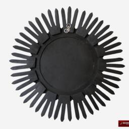 Silver Round Mirror Wall Decor For Living Room- Peruvian Hanging - Fathers Day Gift Art- Sunburst On The - thumbnail 4