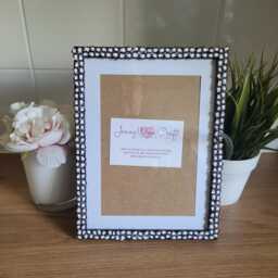 Black Penguin Clay Slices Photo Frame 5 X 7 Inches With Border, 6 8 Without Border - thumbnail 1