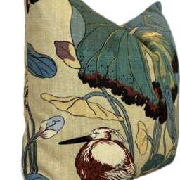 G.p & J Baker Nympheus Aqua/Sand Double Sided Cushion Cover Pillow - thumbnail 2