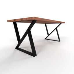 Handcrafted Z-Shaped Table Legs Modern Steel Dining Base, N102
