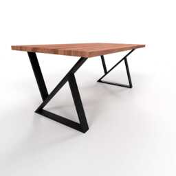 Handcrafted Z-Shaped Table Legs Modern Steel Dining Base, N102 - thumbnail 2