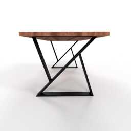 Handcrafted Z-Shaped Table Legs Modern Steel Dining Base, N102 - thumbnail 3