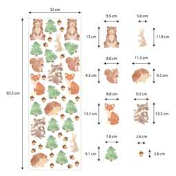 Woodland Animal Nursery Wall Stickers Fabric - thumbnail 3