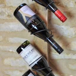 Wooden Oak Wine Barrel Stave Rack - 6 Bottle Holder - thumbnail 2
