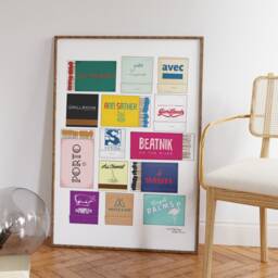 Chicago Restaurant Matchbook Art Print Colorful Gallery Wall Decor - thumbnail 3