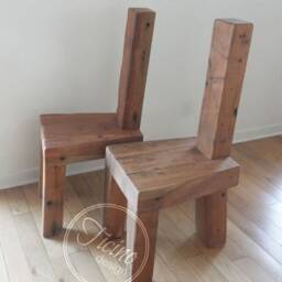 Reclaimed Wood Dining Chair, Rustic Modern Furniture - thumbnail 2