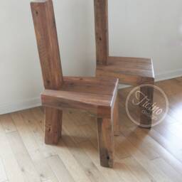 Reclaimed Wood Dining Chair, Rustic Modern Furniture - thumbnail 3