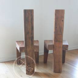 Reclaimed Wood Dining Chair, Rustic Modern Furniture - thumbnail 3