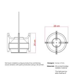Modern & Mid-Century Pendant Light As Japandi Hanging Lampshade For Minimalist Home Decor - Rin Lamp, Creal Design - thumbnail 4