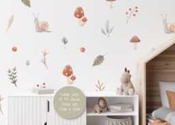 Woodland Nursery Wall Decals Forest Stickers, PVC-Free - 44 Decals - thumbnail 1