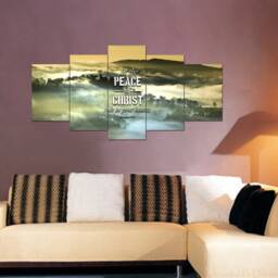 Colossians 313 Let The Peace Of Christ Rule in Your Hearts Bible Verse Wall Art Canvas Scripture Home Decor Religious Framed Painting Gifts - thumbnail 2