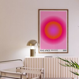 Angel Number 888 Print, Pink Gradient Spiritual Art - thumbnail 2