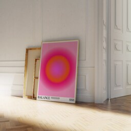 Angel Number 888 Print, Pink Gradient Spiritual Art - thumbnail 3