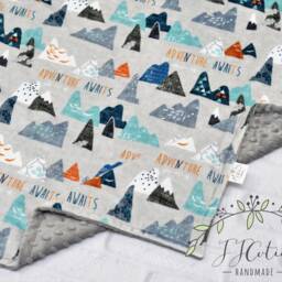 Personalized Baby Blanket - Mountain Blanket With Name-Minky Blanket-Woodland Blanket-Monogram Boy - thumbnail 3