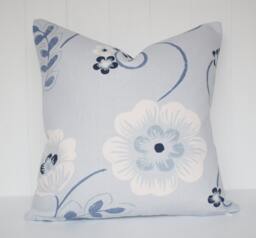 Laura Ashley Blue Floral Cushion Lamorna Parisian On Both Sides, 16 - thumbnail 1