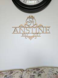 Wood Wall Hanging With Date Last Name & Initial - thumbnail 1
