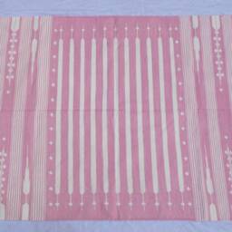 4x6 Light Pink & White Strips Cotton Rug Dhurrie - Stripes - thumbnail 2