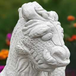 Gothic Dragon Statue Concrete Sculpture Cement Animal Figurine Outdoor Ornament Front Door Decor Dragon Lover Gift Yard Art - thumbnail 4
