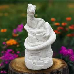 Gothic Dragon Statue Concrete Sculpture Cement Animal Figurine Outdoor Ornament Front Door Decor Dragon Lover Gift Yard Art - thumbnail 1