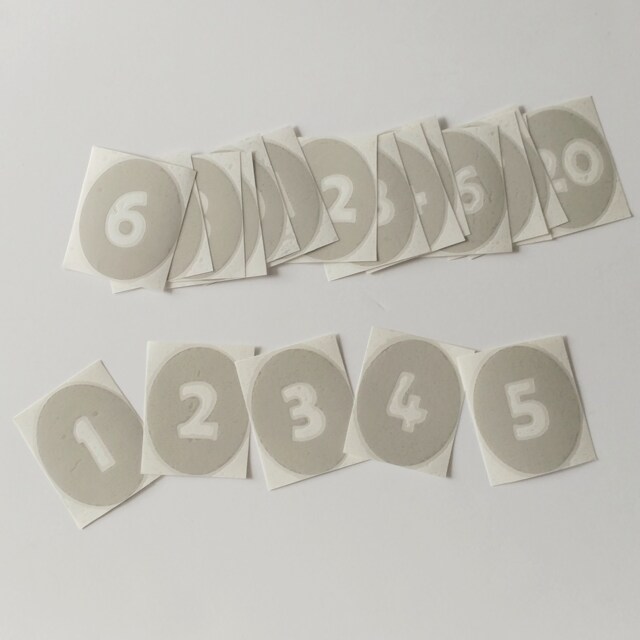 Light Gray - Warm Number Vinyl Floor Decals {Limited Edition Color} - image 1
