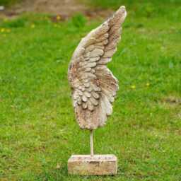 Large 64cm Wing Sculpture Resin Garden Ornament - Outdoor Home Decoration Angel Fairy Feather Xl Statue - thumbnail 1