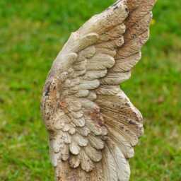 Large 64cm Wing Sculpture Resin Garden Ornament - Outdoor Home Decoration Angel Fairy Feather Xl Statue - thumbnail 2