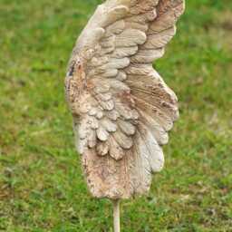 Large 64cm Wing Sculpture Resin Garden Ornament - Outdoor Home Decoration Angel Fairy Feather Xl Statue - thumbnail 3