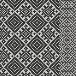 Kilim Rug, Kilim Pattern, Boho Style, Boho Decor, Decorative PVC, Vinyl Mat, Linoleum Rug - Dark Gray- K-410