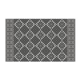 Kilim Rug, Kilim Pattern, Boho Style, Boho Decor, Decorative PVC, Vinyl Mat, Linoleum Rug - Dark Gray- K-410 - thumbnail 2