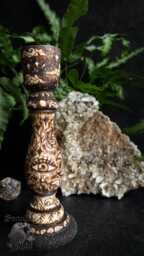 Woodland Candlestick Holder Altar Green Witch Decor Handmade Gift - thumbnail 1