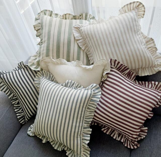 Bohemian Linen Striped Pillow Cover - Cushion Home & Garden Decor - image 1