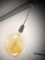 Conduit Box Pendant Light With Concrete E27 Lampholder & Copper Cable - thumbnail 1